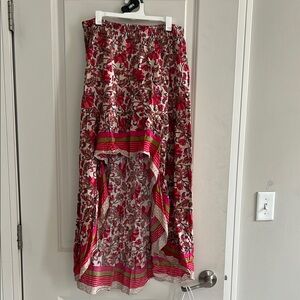 Floral Pink and Green Women's Skirt